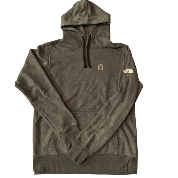 The North Face Other - The North Face Hoodie Sz Small Black Sleeve Embroidered  Fleece Pullover